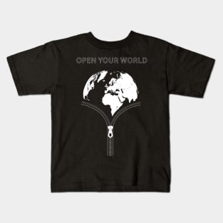 Zipper Open your world Kids T-Shirt